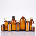 In Stock Household Amber Glass Bottle Cosmetic Glass Pump Bottle